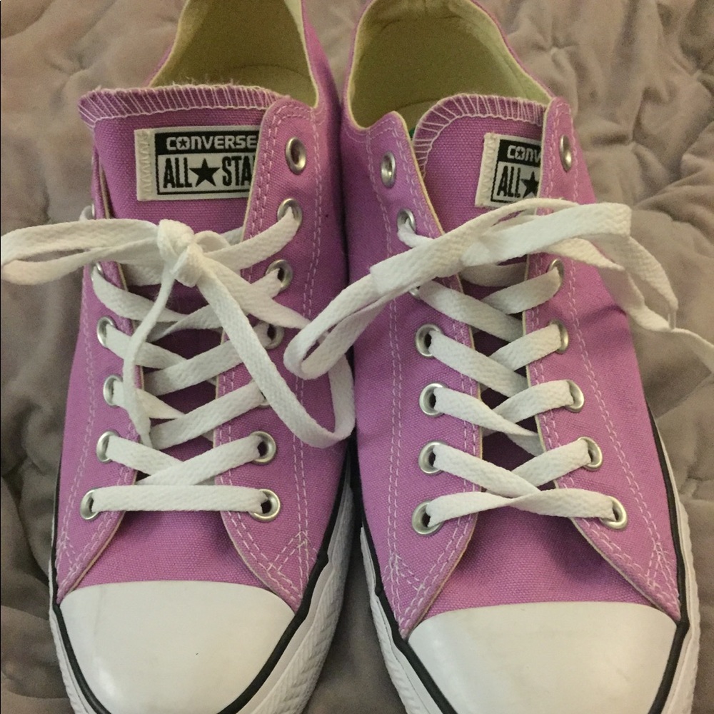 Lilac Converse Allstar Low Tops